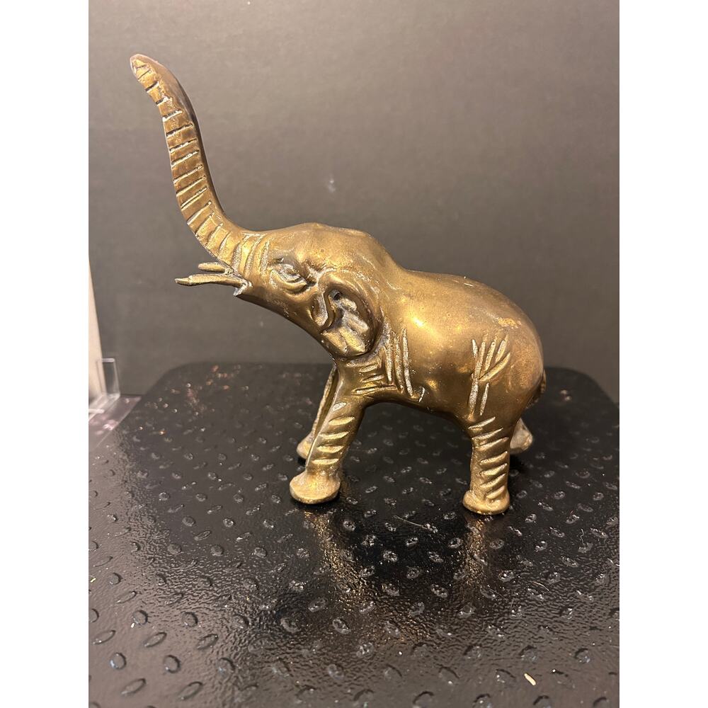 vintage brass elephant figurine